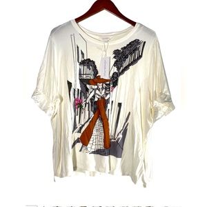 Lady in Green NWT Love & Lace T-shirt Blouse